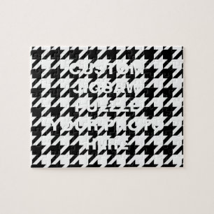 Schwarzweiss-Hahnentrittmuster Puzzle