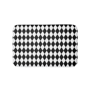 Schwarzweiss-Harlekin-Bad-Matte Badematte