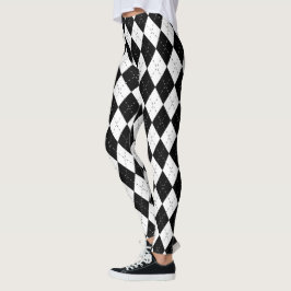 Schwarzweiss-Harlekin Leggings