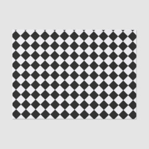 Schwarzweiss-Harlekin-Seidenpapier Seidenpapier