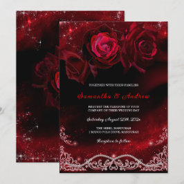 Schwarzweiß-Hochzeit Einladung