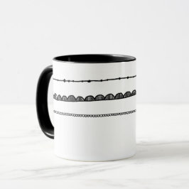 Schwarzweiss-hübsches Muster der Muster-Tasse | Tasse