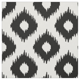 Schwarzweiss-Ikat Muster Stoff