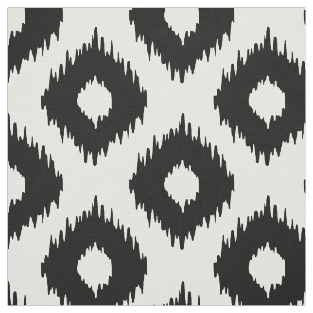 Schwarzweiss-Ikat Muster Stoff (Muster)