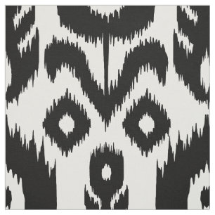 Schwarzweiss-Ikat Muster Stoff