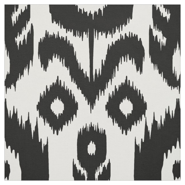 Schwarzweiss-Ikat Muster Stoff (Muster)