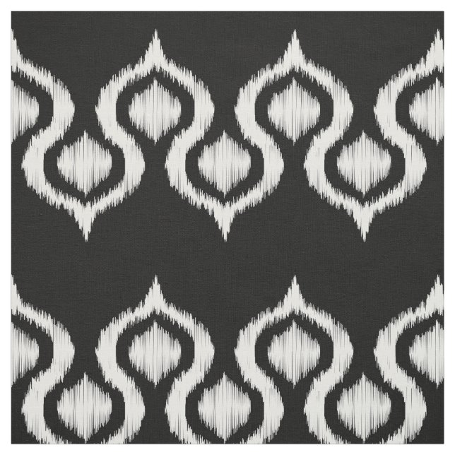 Schwarzweiss-Ikat Stammes- Muster Stoff (Muster)