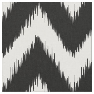 Schwarzweiss-Ikat Zickzack Stoff