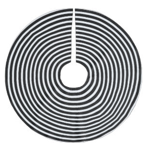 Schwarzweiss-Illusions-Kreise Polyester Weihnachtsbaumdecke