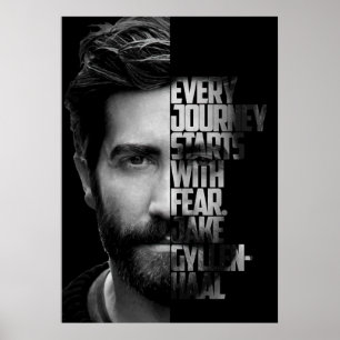 Schwarzweiß-Jake-Gyllenhaal-Zitat Poster