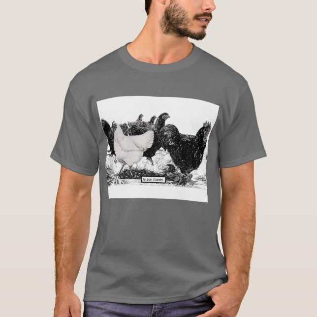 Schwarzweiss-Jersey-Riese-T - Shirt (Vorderseite)