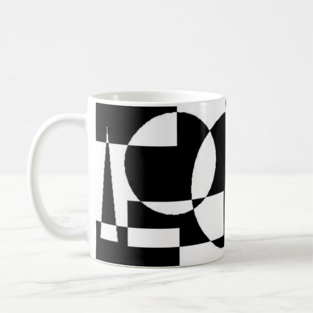 Schwarzweiss Kaffeetasse (Links)