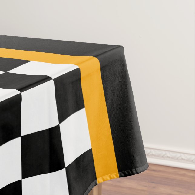 Schwarzweiß-Karo Tischdecke (Beispiel)