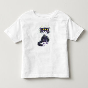 Schwarzweiss-Katze Kleinkind T-shirt