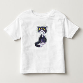 Schwarzweiss-Katze Kleinkind T-shirt