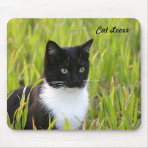 Schwarzweiss-Katze Mousepad
