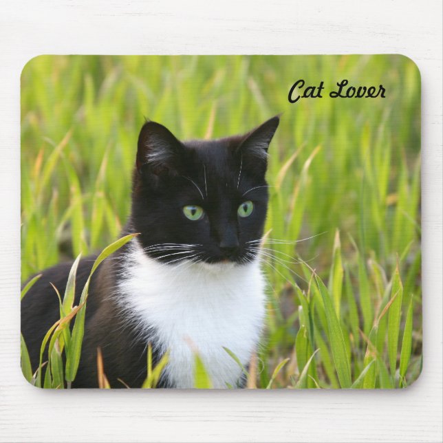 Schwarzweiss-Katze Mousepad (Vorne)