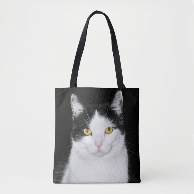 Schwarzweiss-Katzen-Porträt (Vorderseite)