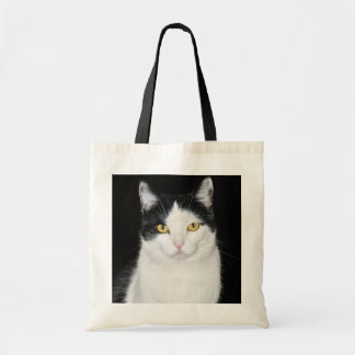 Schwarzweiss-Katzen-Porträt Tragetasche
