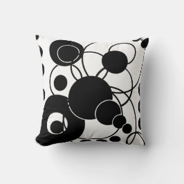 Schwarzweiss-Kreise Kissen