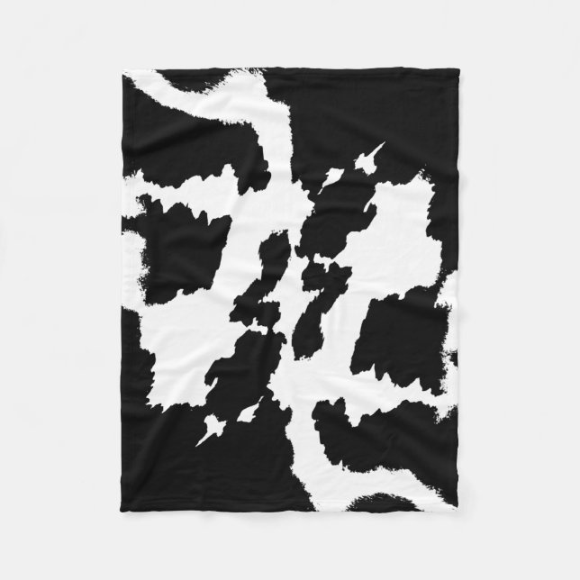 Schwarzweiss-Kuh-Druck-Muster Fleecedecke (Vorderseite)