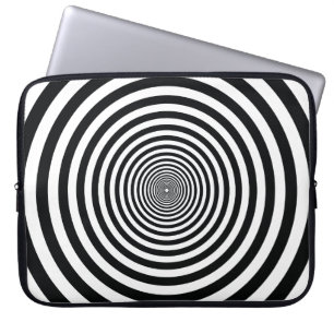 Schwarzweiss-Kunst vo22 der schwindligen Illusion Laptopschutzhülle