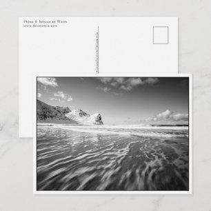 Schwarzweiß-Landschaftsfoto Postkarte