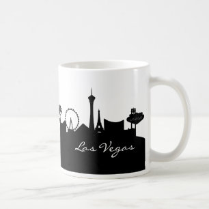 Schwarzweiss-Las Vegas-Skyline Tasse