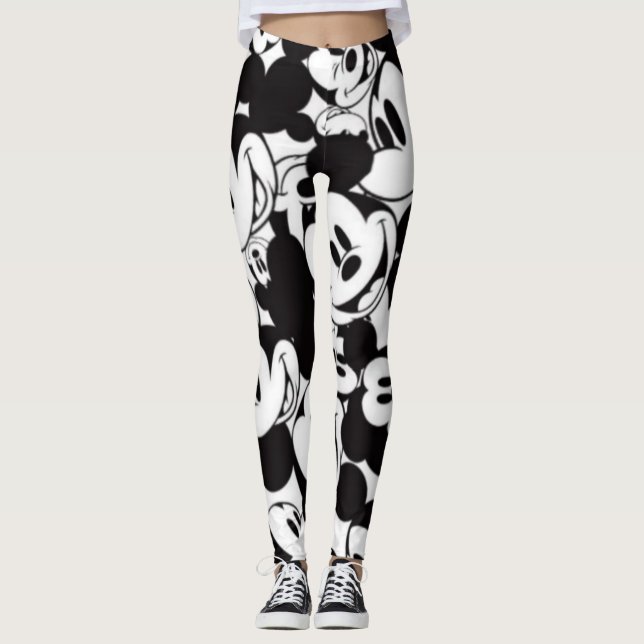 Schwarzweiß Leggings (Vorderseite)