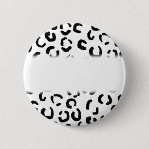Schwarzweiss-Leopard-Druck-Muster Button