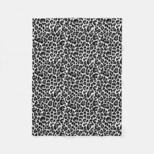 Schwarzweiss-Leopard-Haut-Druck Fleecedecke