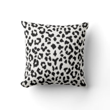 Schwarzweiss-Leoparddruck mit Monogramm