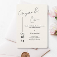Schwarzweiß-Liebe-Letter-Hochzeitseinladungen
