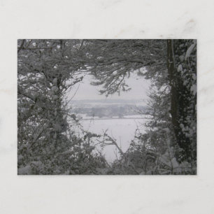 Schwarzweiss-Liebe-Schnee-Herz-Foto-Weihnachten Feiertagspostkarte