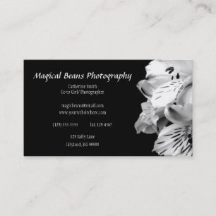 Schwarzweiss-Lilien-Profil-Visitenkarte Visitenkarte