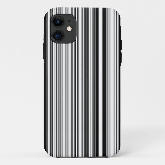 Schwarzweiss-Linien Case-Mate iPhone Hülle (Rückseite)