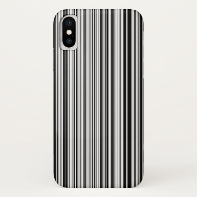Schwarzweiss-Linien Case-Mate iPhone Hülle (Rückseite)