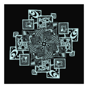 Schwarzweiß-Liniendesign Fotodruck