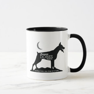 Schwarzweiss-Logo und Tasse