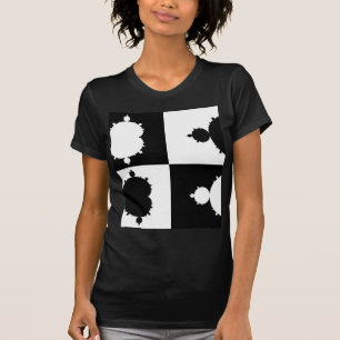 Schwarzweiss-Mandelbrot T-Shirt