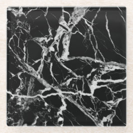 Schwarzweiss-MarmorglasUntersetzer Glasuntersetzer