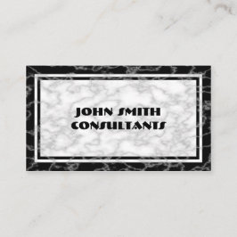 Schwarzweiss-Marmormuster Visitenkarte