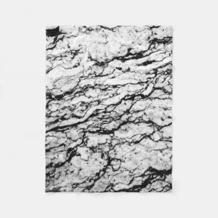 Schwarzweiss-Marmorsteinmuster Fleecedecke