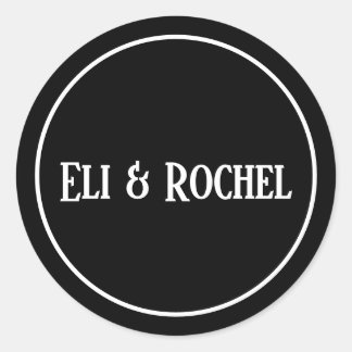 Schwarzweiß-Minimalisten Runder Aufkleber