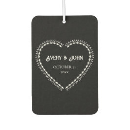 Schwarzweiß-Minimalistische gotische Hochzeit Autolufterfrischer