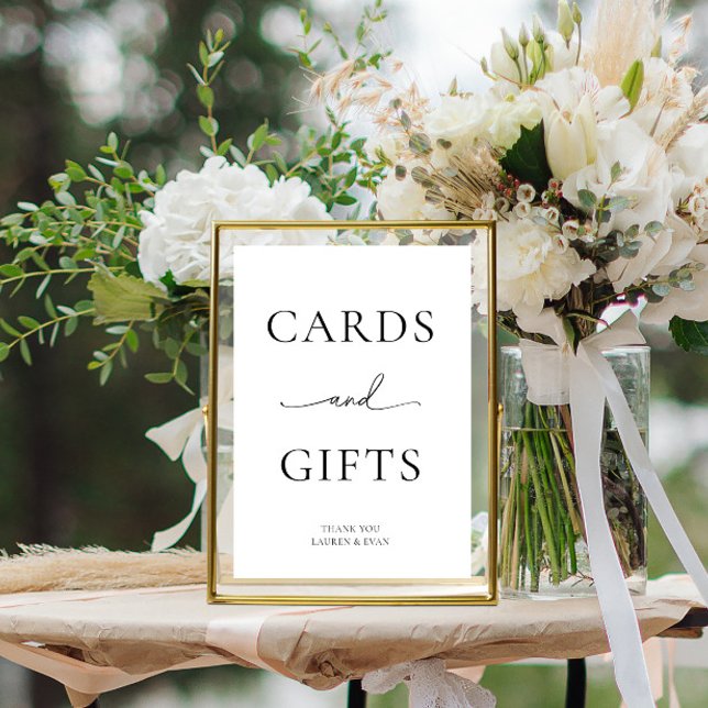 Schwarzweiß-Minimalistische Karten und Geschenke Poster (Von Creator hochgeladen)