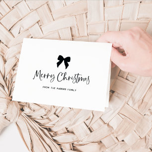 Schwarzweiß mit Bow Frohe Weihnachten