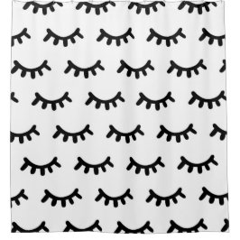 Schwarzweiß, moderne abstrakte niedliche Augenmust Duschvorhang