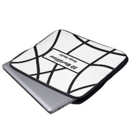 Schwarzweiß Moderner Minimalistischer Abstrakt Laptopschutzhülle