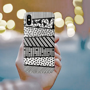 Schwarzweiß - modernes Muster Case-Mate iPhone Hülle